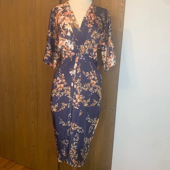 hope and ivy blue dress Palm Beach Sleeveless Tiered Maxi Dress XS